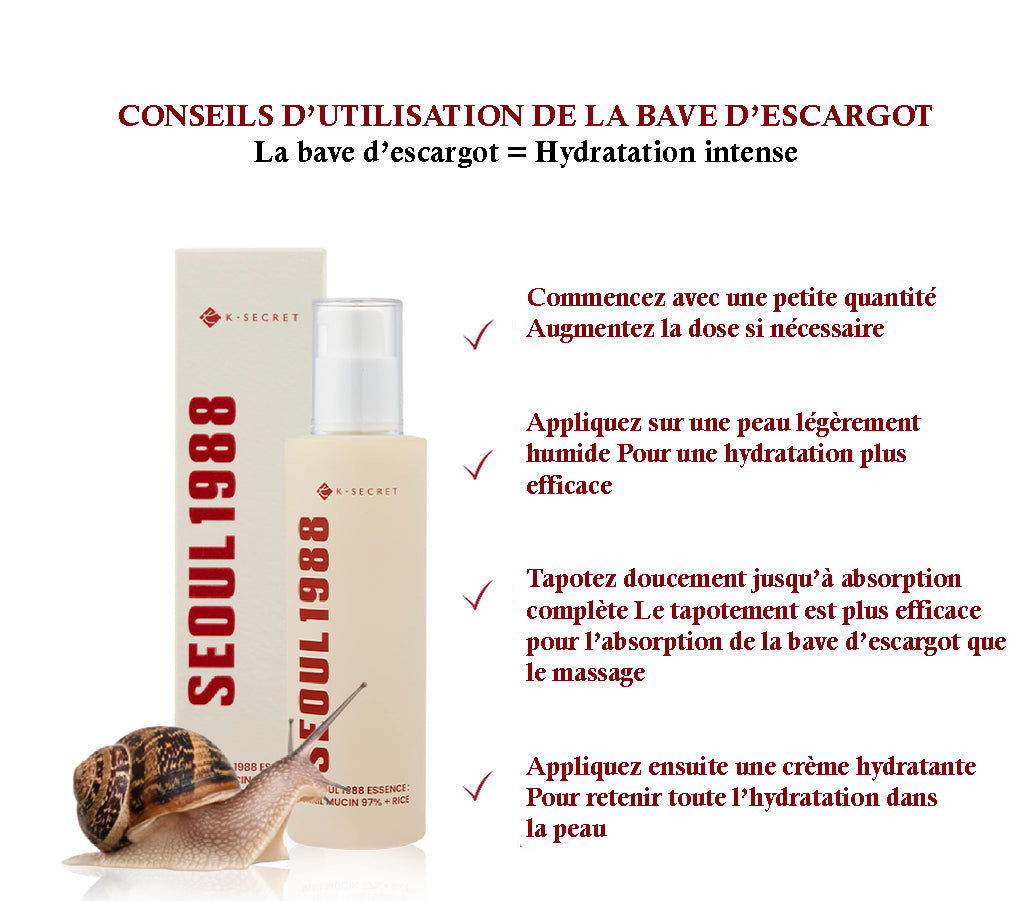 mucine d’escargot filtrée