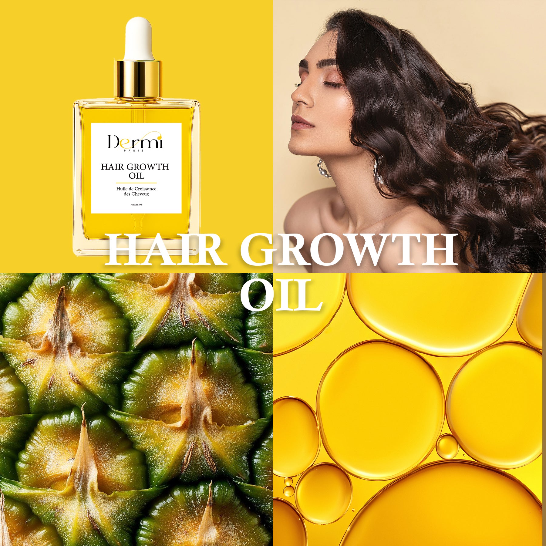 DERMI PINEAPPLE HAIR OIL