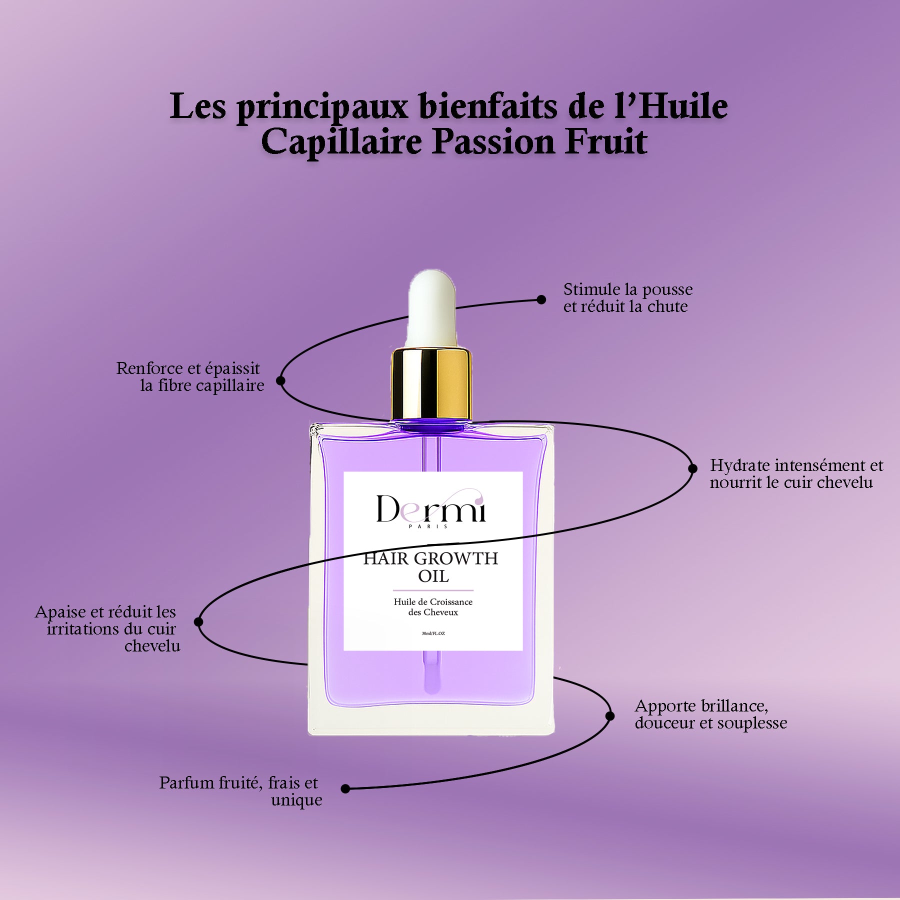 DERMI PASSION FRUIT HAIR OIL