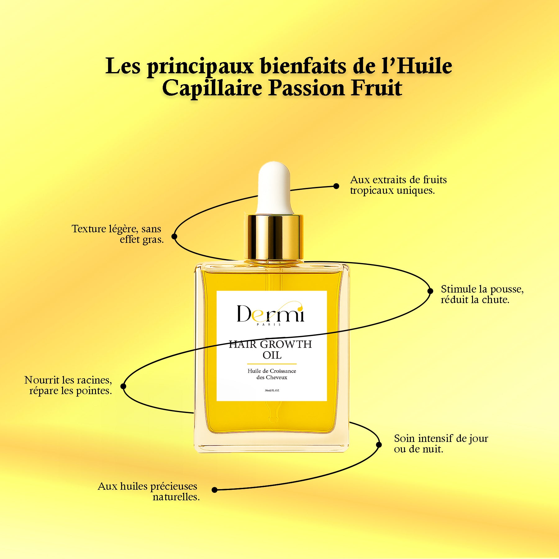 DERMI PINEAPPLE HAIR OIL