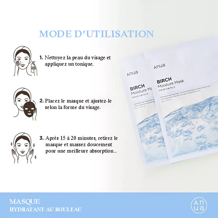 Anua Masque Hydratant au Bouleau