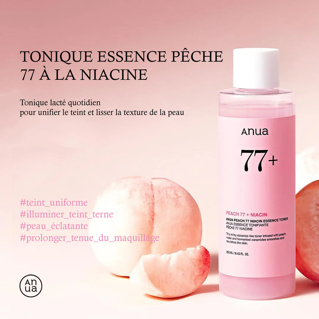 Anua - Tonique-essence hydratant à la pêche 77 % et Niacinamide