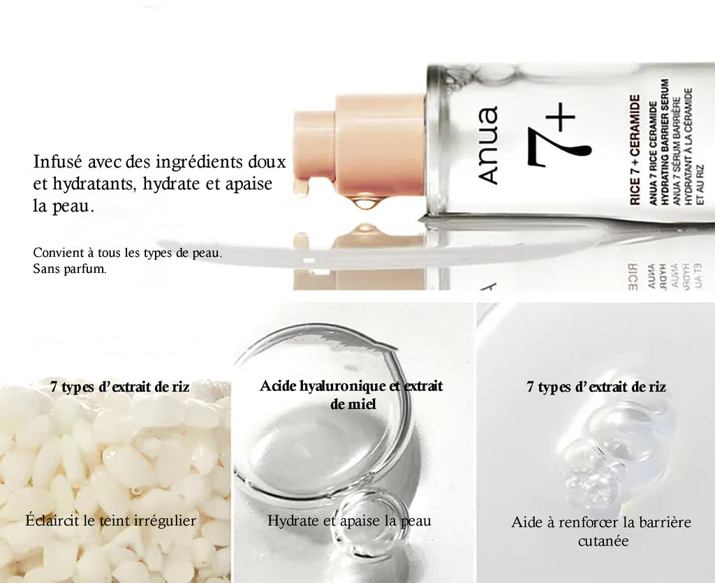 Anua - Rice 7+ Ceramide Sérum Hydratant Barrière