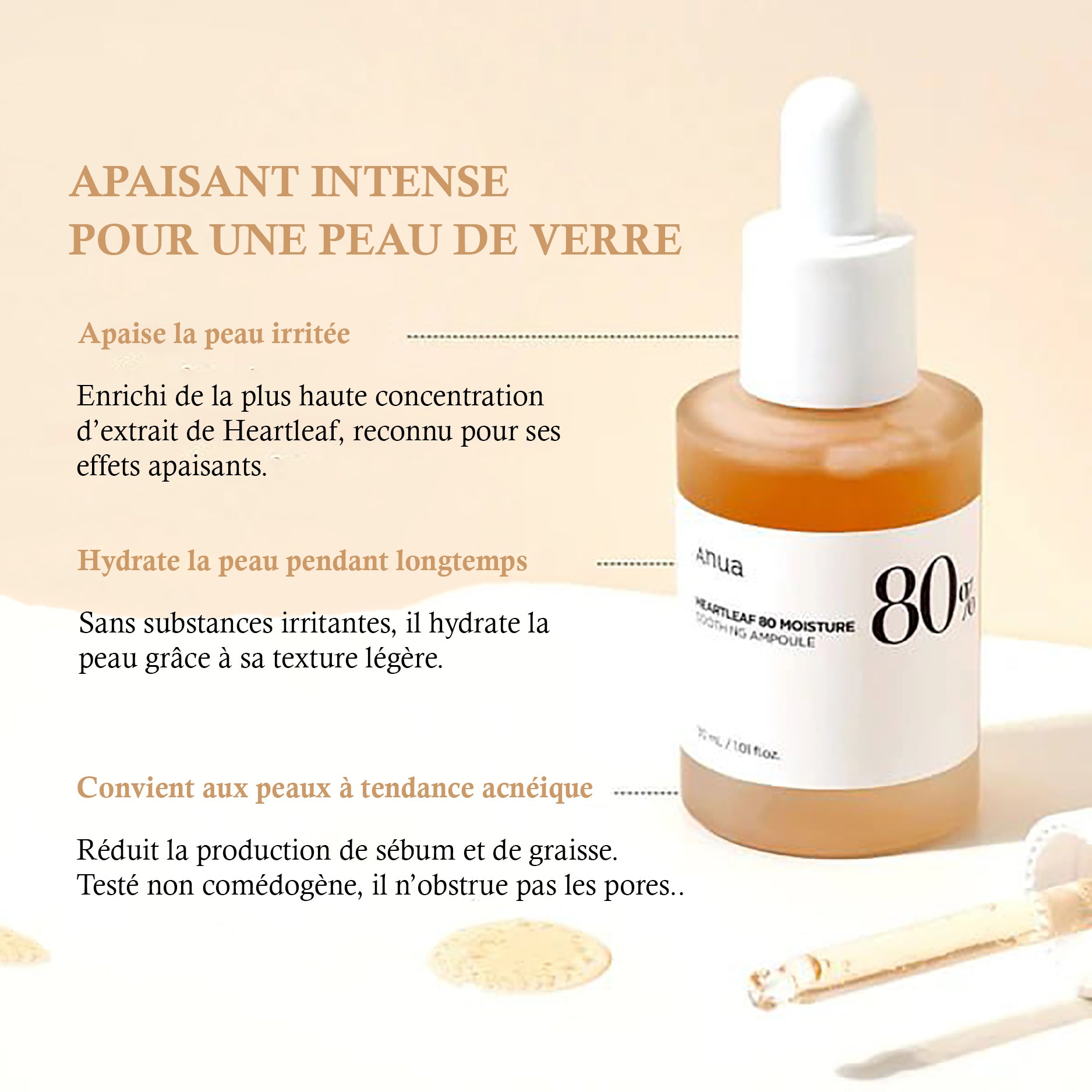 Anua Ampoule Apaisante Heartleaf 80%