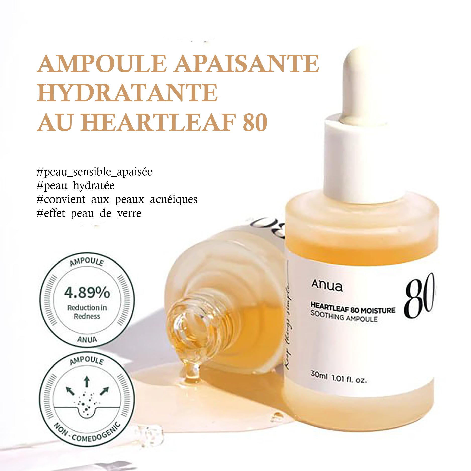 Anua Ampoule Apaisante Heartleaf 80%