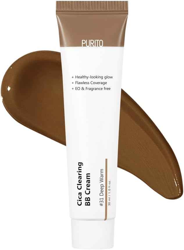 PURITO Cica Clearing BB Cream 30ml  – Crème Teintée Apaisante à la Centella Asiatica