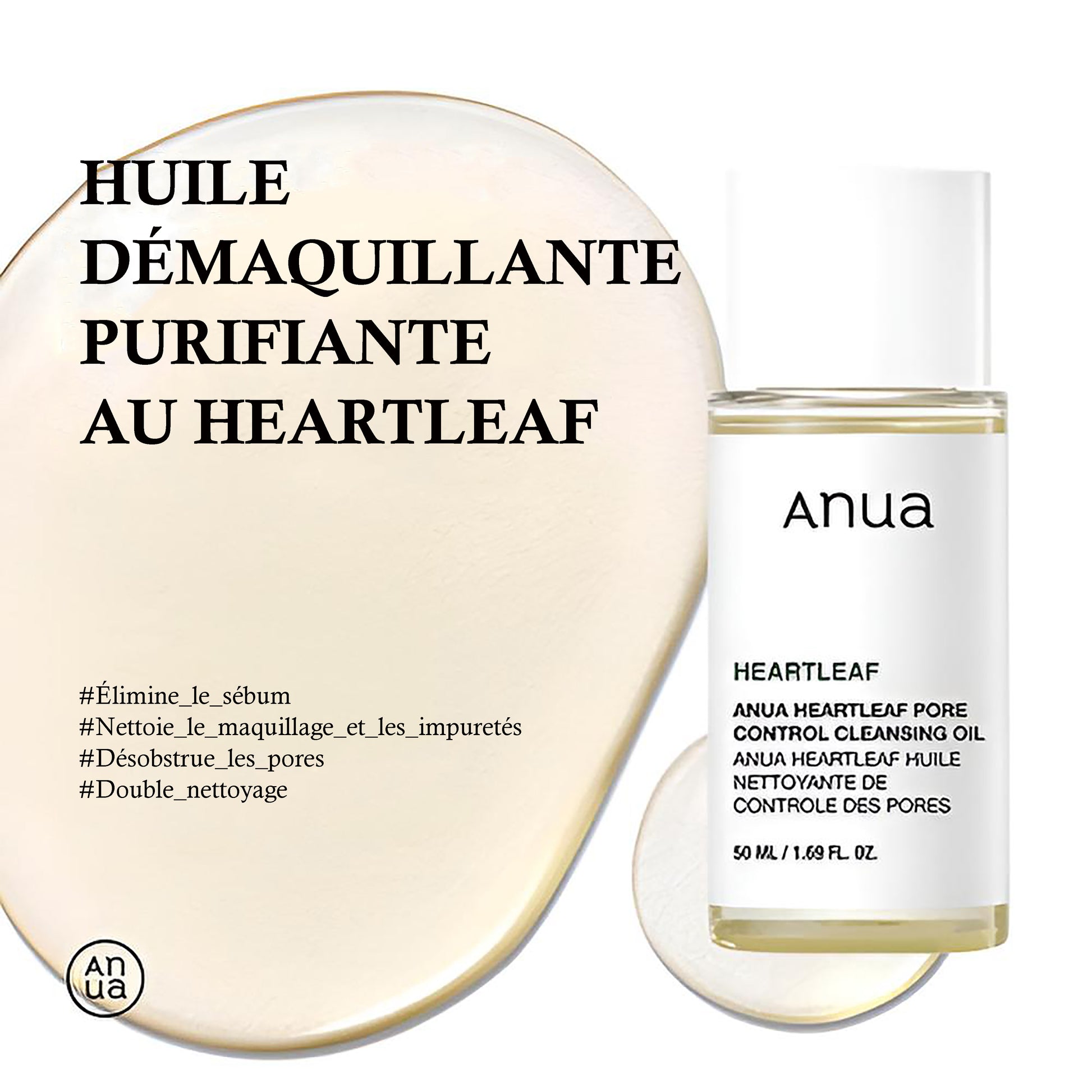 Anua - Huile Démaquillante Pore Control au Heartleaf – Mini 20 ml