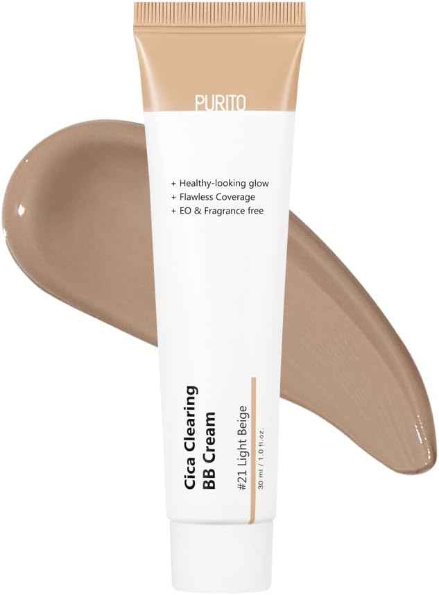 PURITO Cica Clearing BB Cream 30ml  – Crème Teintée Apaisante à la Centella Asiatica