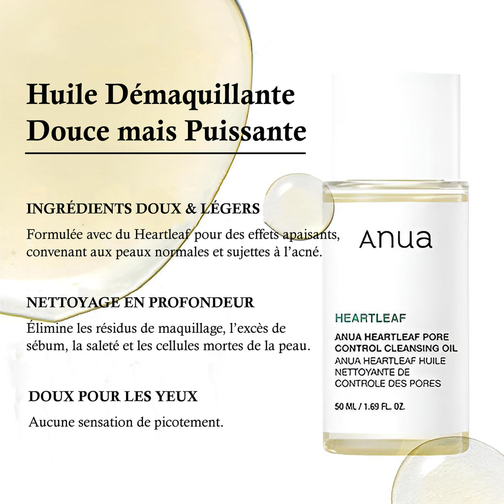 Anua - Huile Démaquillante Pore Control au Heartleaf – Mini 20 ml