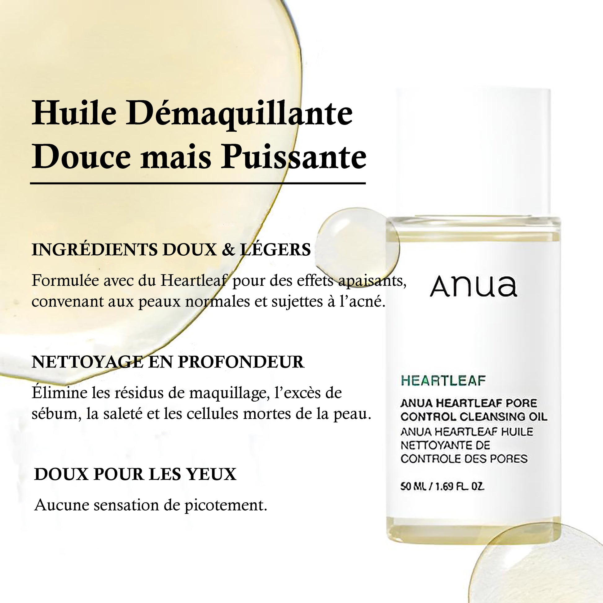 Anua - Huile Démaquillante Pore Control au Heartleaf – Mini 20 ml