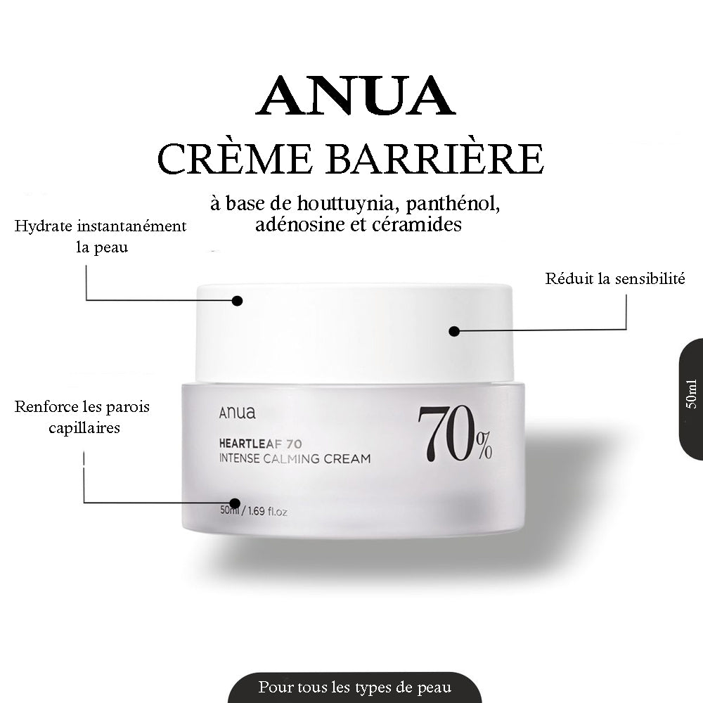 Anua – Crème Apaisante Intense Heartleaf 70%