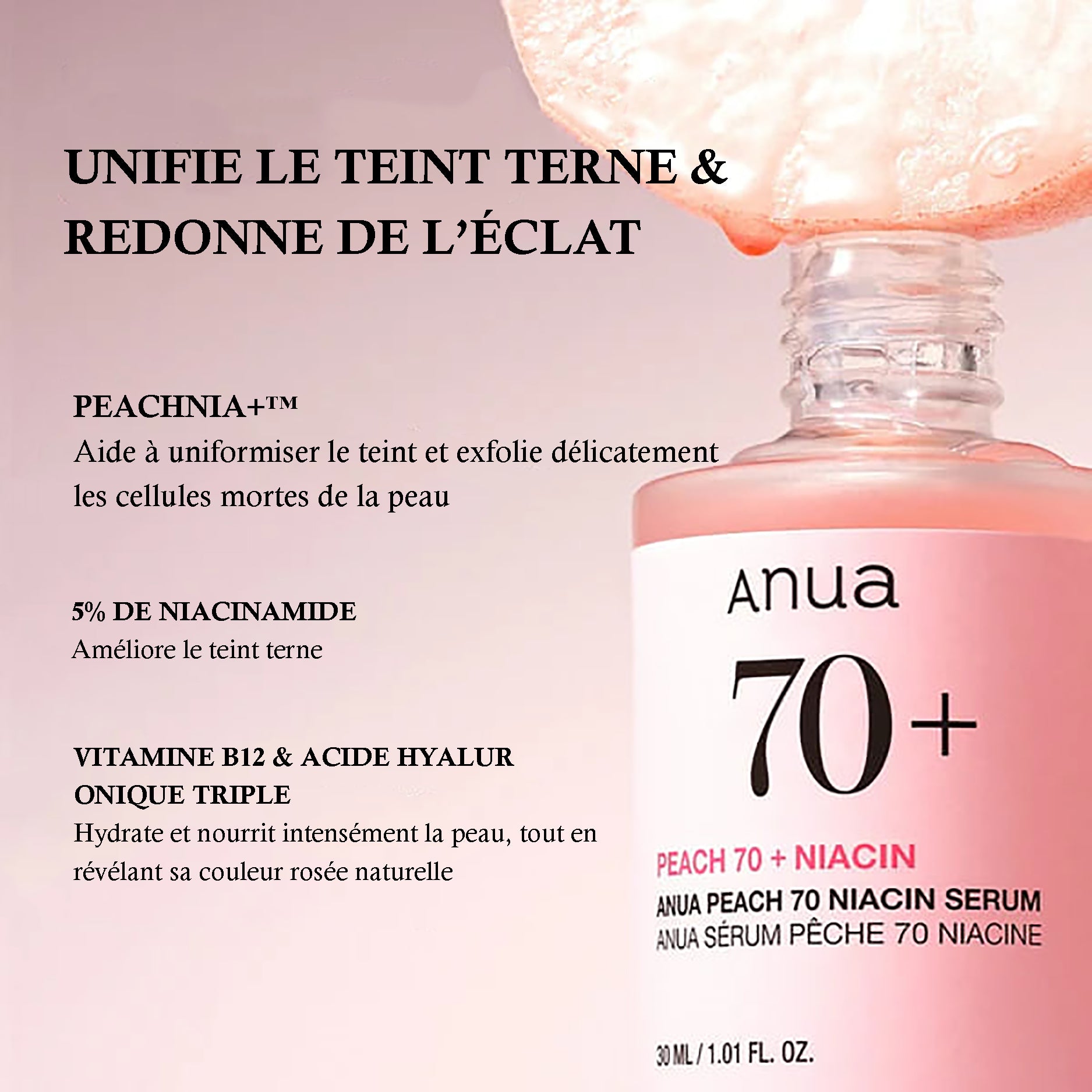 Sérum Éclat à la Pêche 70% Niacinamide Anua