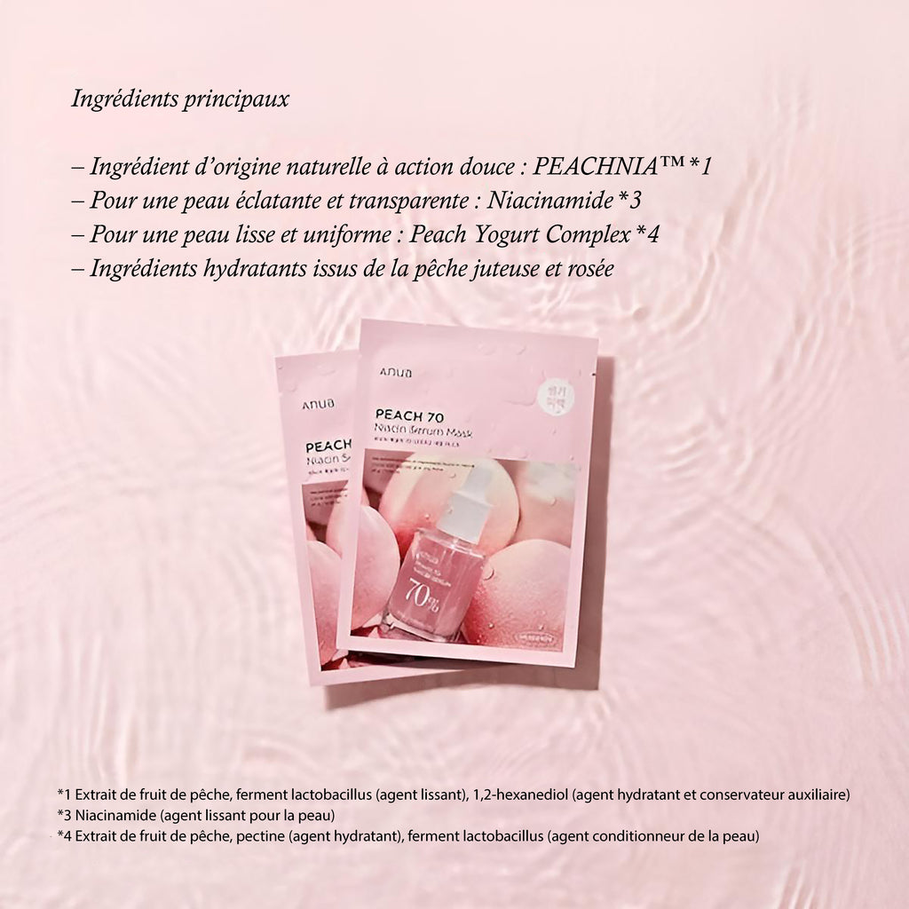 Masque Sérum Éclat au Pêche 70% Anua
