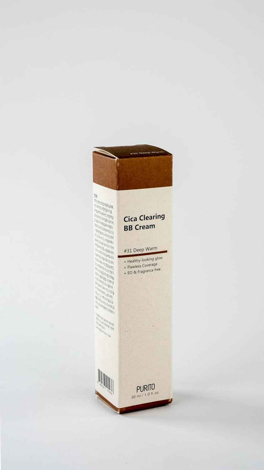 PURITO Cica Clearing BB Cream 30ml  – Crème Teintée Apaisante à la Centella Asiatica