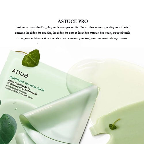 Anua Masque Collagène Apaisant Heartleaf 70 + Hyaluron