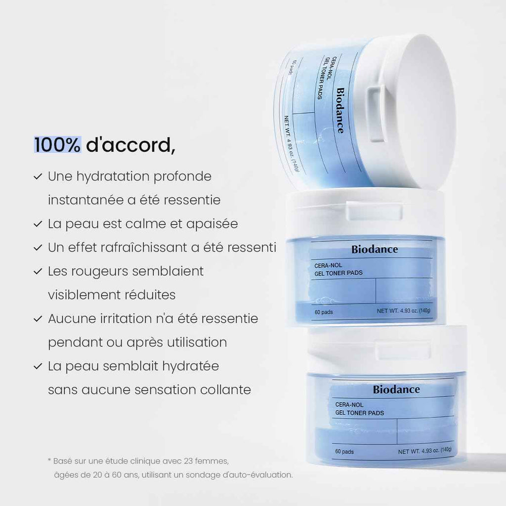 BIODANCE Cera-Nol Gel Toner Pads 60 Pads