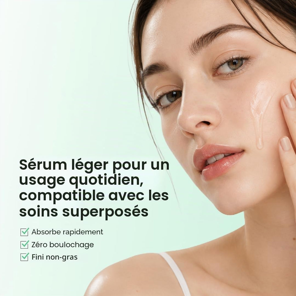 Green bottle skincare product graphic