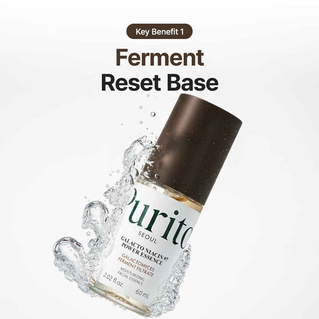 PURITO Galacto Niacin 97 Power Essence 60ml – Essence Visage Illuminatrice aux Galactomyces & Niacinamide