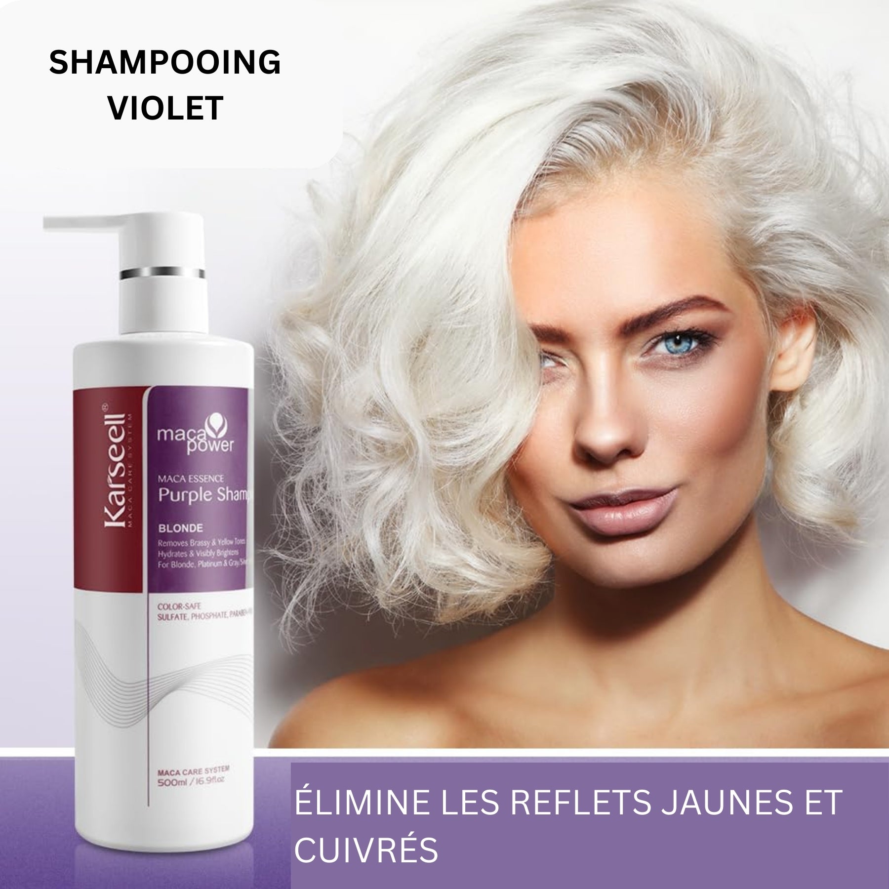 Set Shampoing Viole + masque violet Karseell