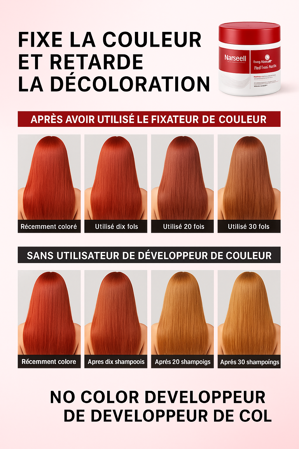 Masque Karseell dépôt couleur rouge intense